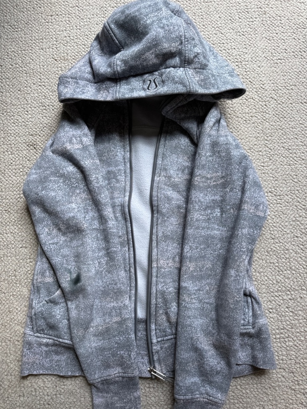 lululemon athletica Gray Marled Hoodie Jacket